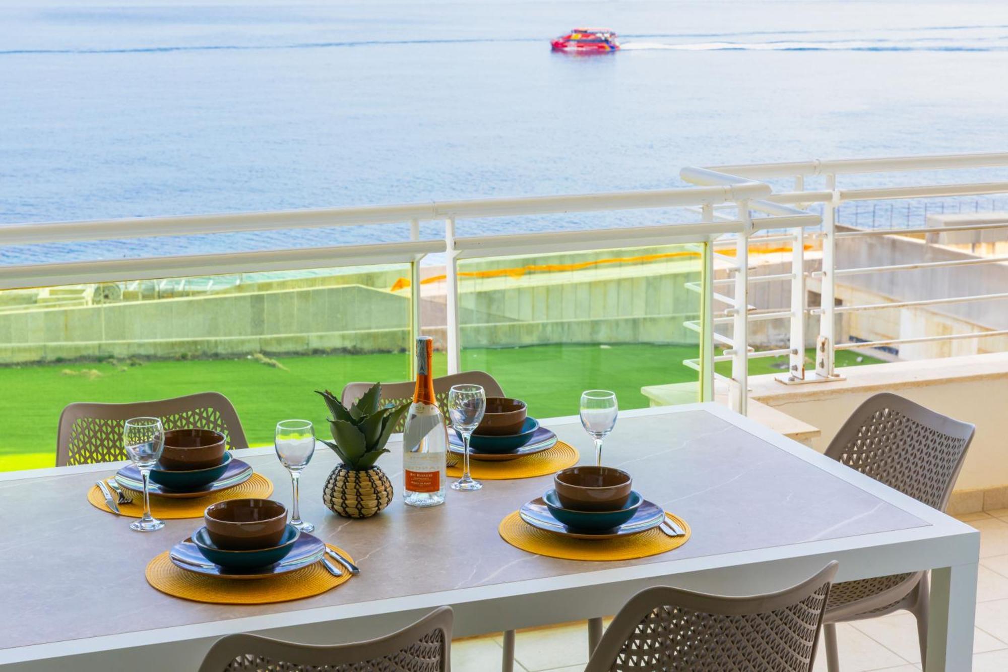 Luxury Seafront 3Br With Pool By Arcobnb 斯利马 外观 照片